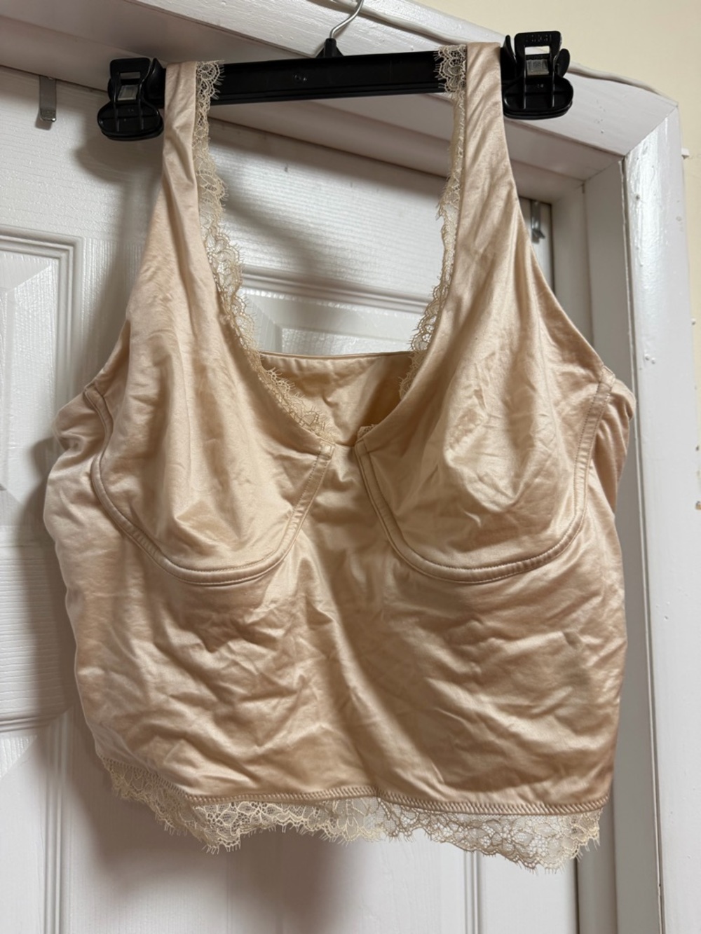 Aerie Show Off Shine Lace Corset Bra Top LARGE Lace Detail